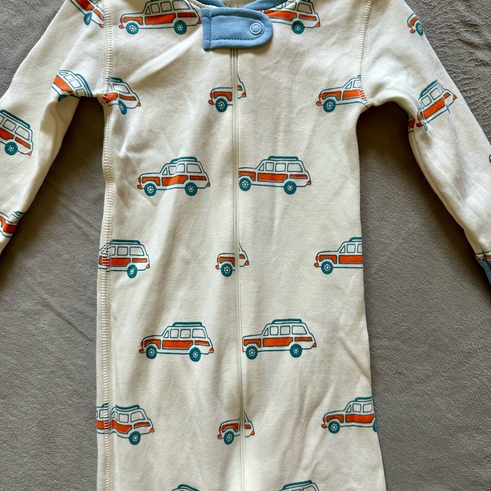 The Beaufort Bonnet Company Cream Car Baby Toddler Pajamas - Picture 2 of 5
